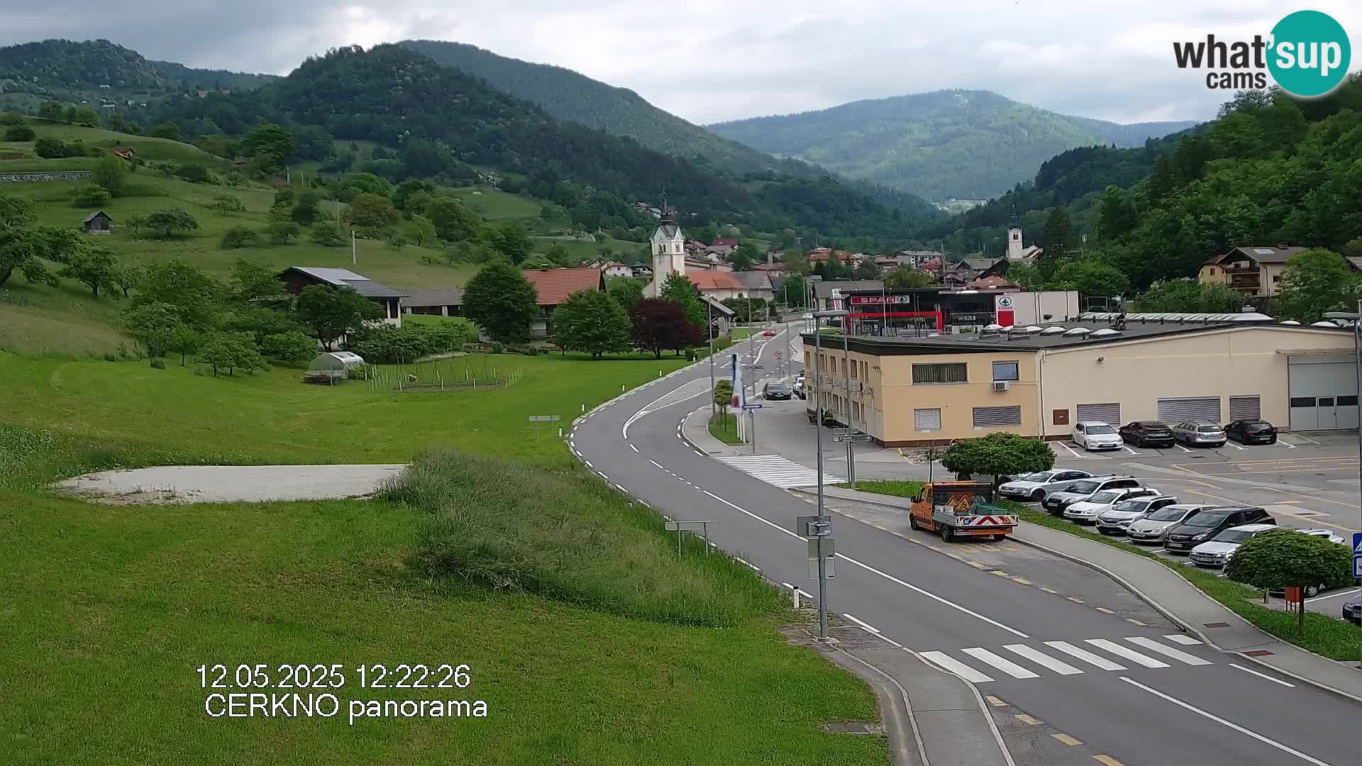 Cerkno entrada a la ciudad Webcam en vivo