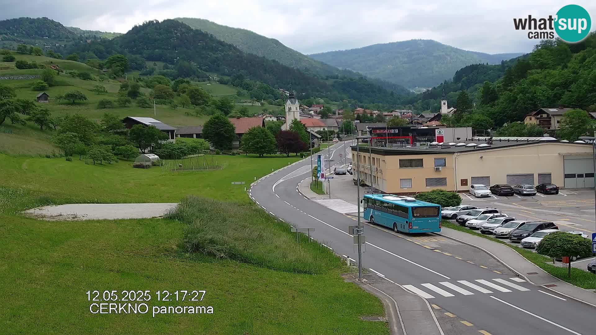 Cerkno city entrance Live Webcam