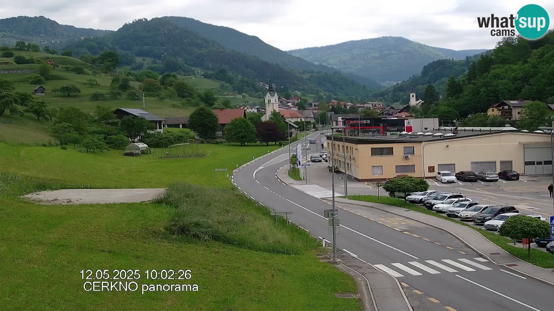 Webcam en direct – Entrée de la ville de Cerkno