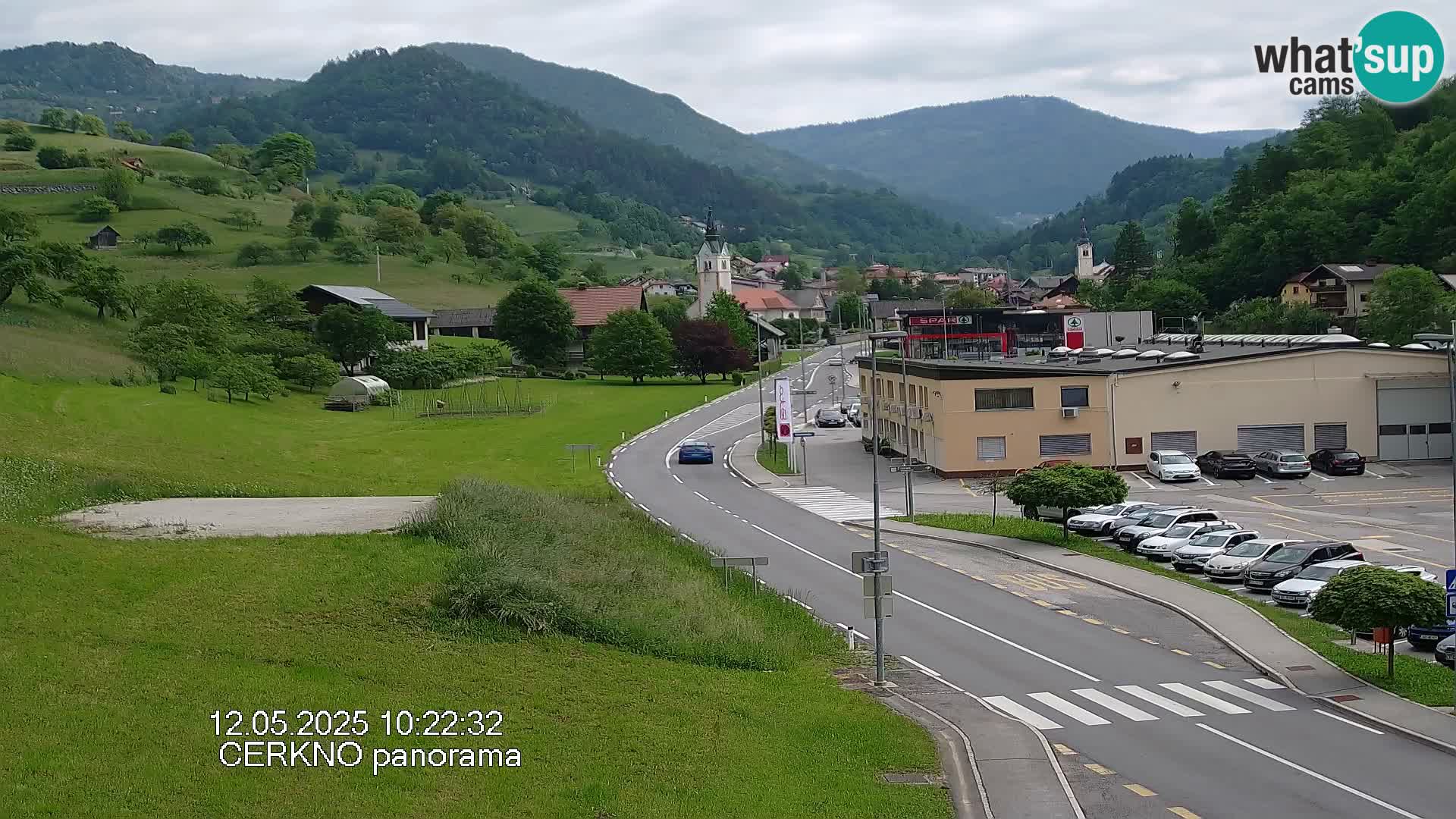 Cerkno entrada a la ciudad Webcam en vivo