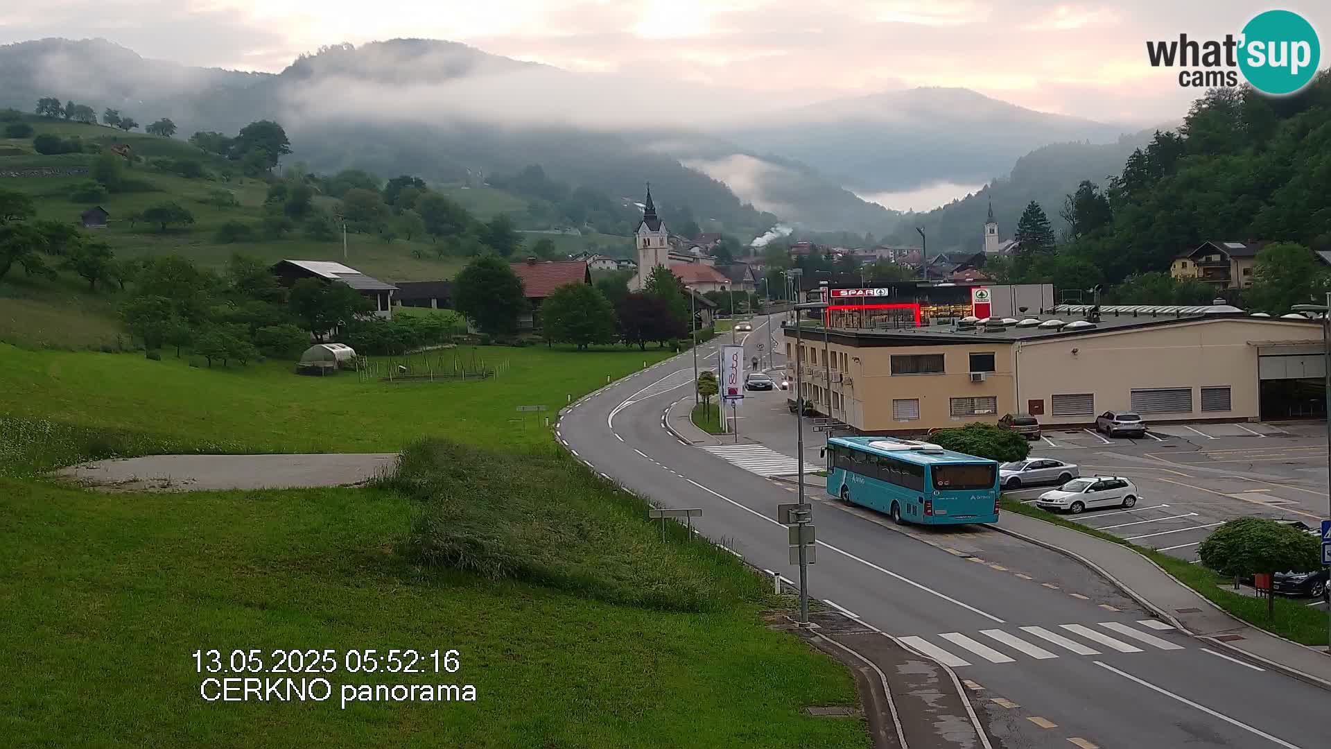 Cerkno city entrance Live Webcam