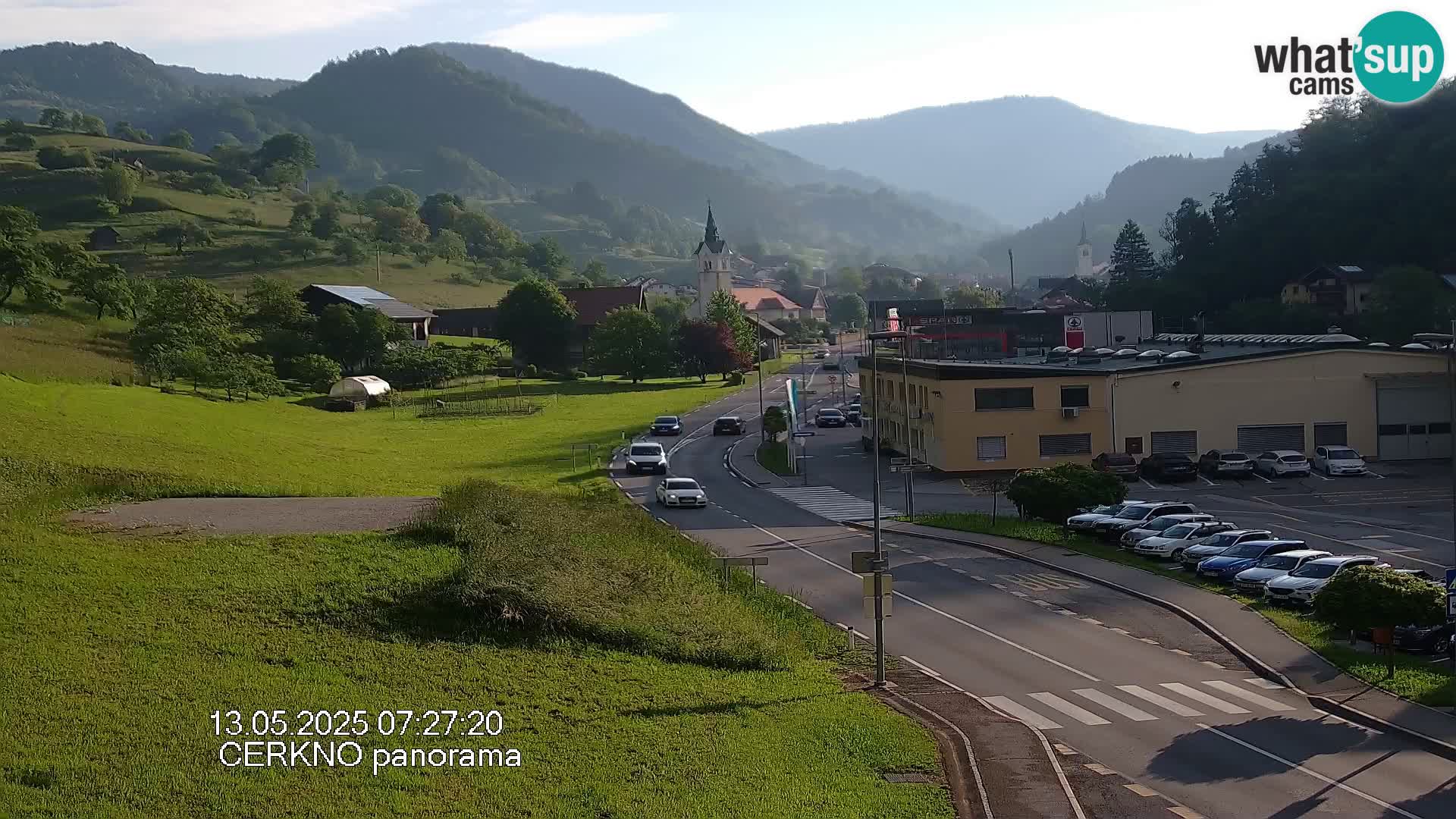 Cerkno city entrance Live Webcam