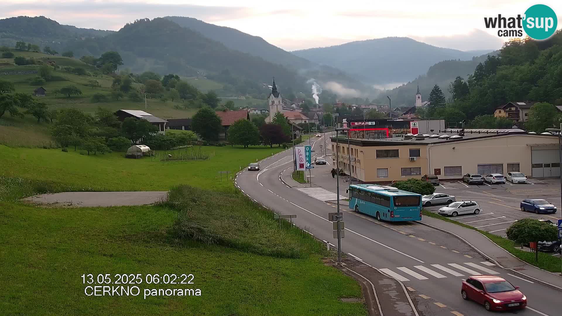 Cerkno entrada a la ciudad Webcam en vivo