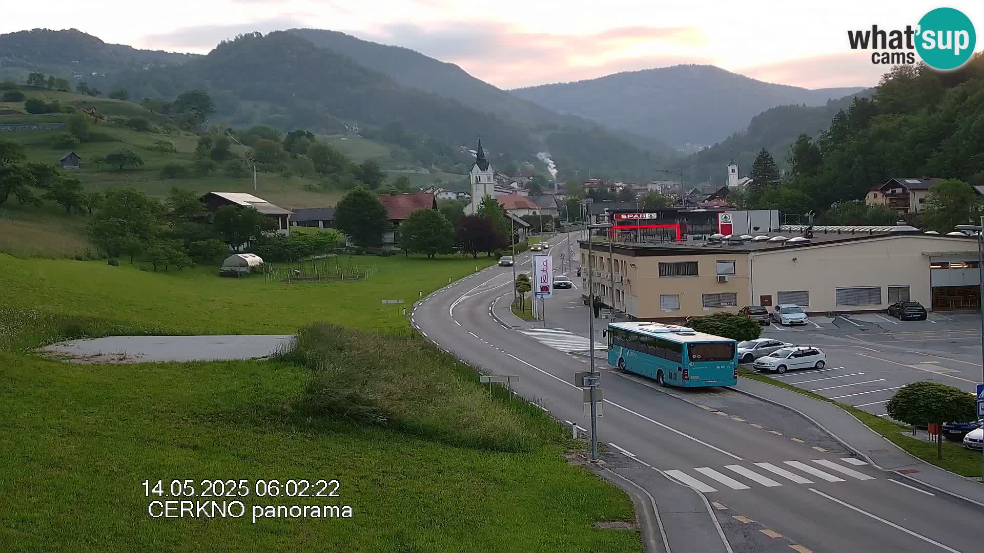Cerkno entrada a la ciudad Webcam en vivo