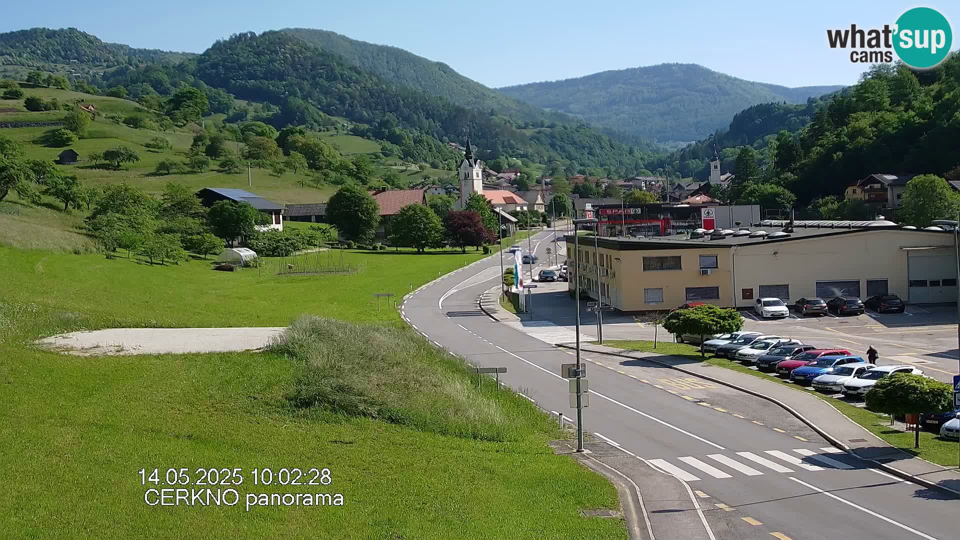 Webcam en direct – Entrée de la ville de Cerkno