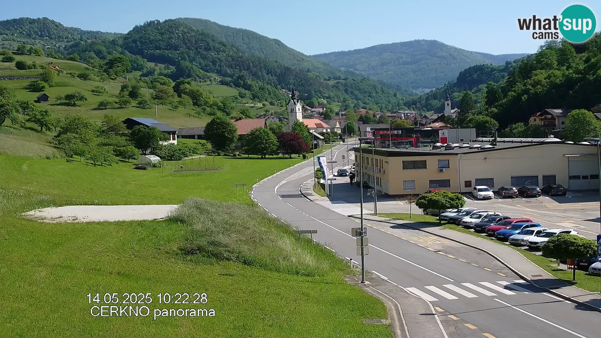 Cerkno city entrance Live Webcam