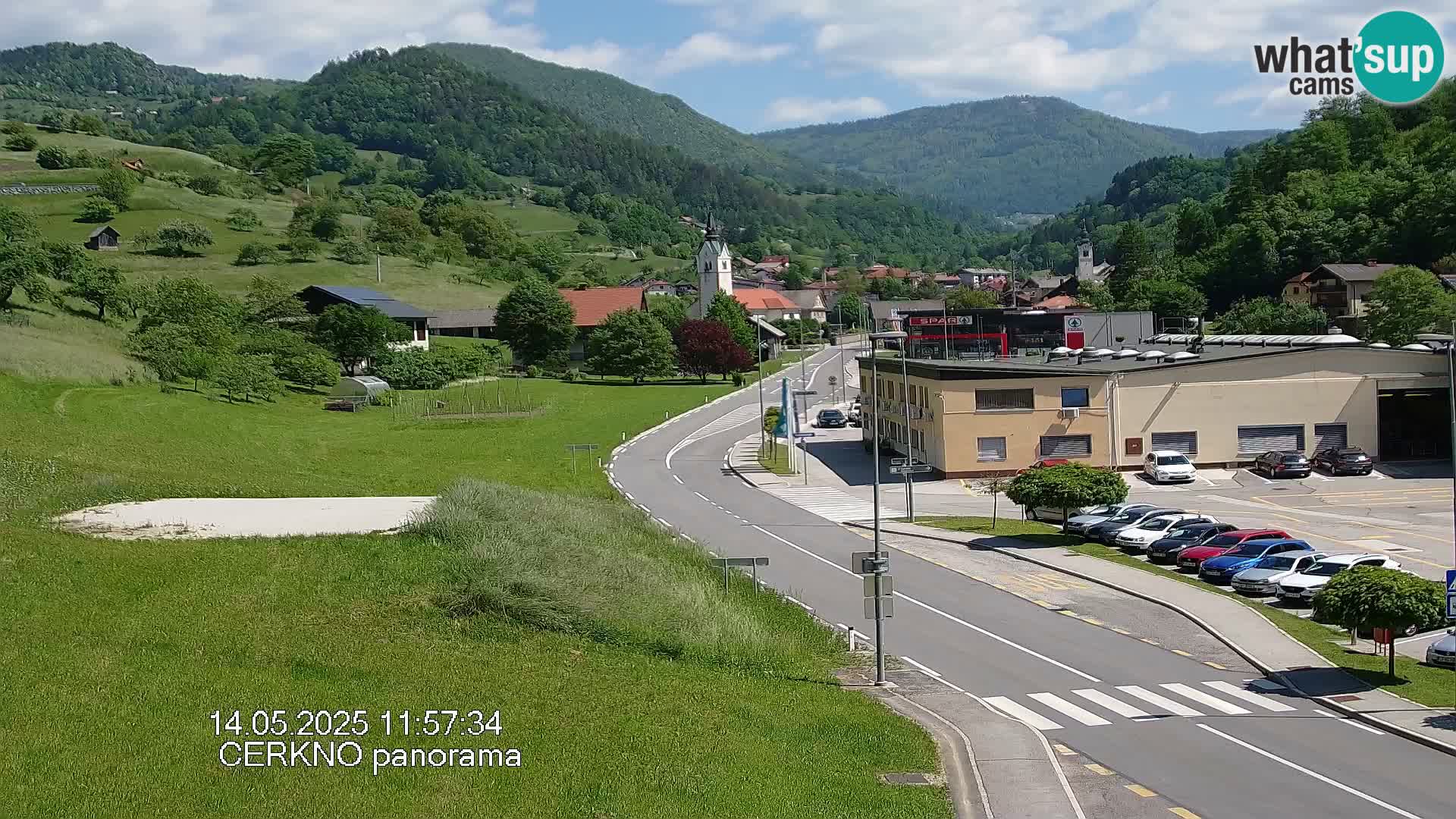 Cerkno entrada a la ciudad Webcam en vivo