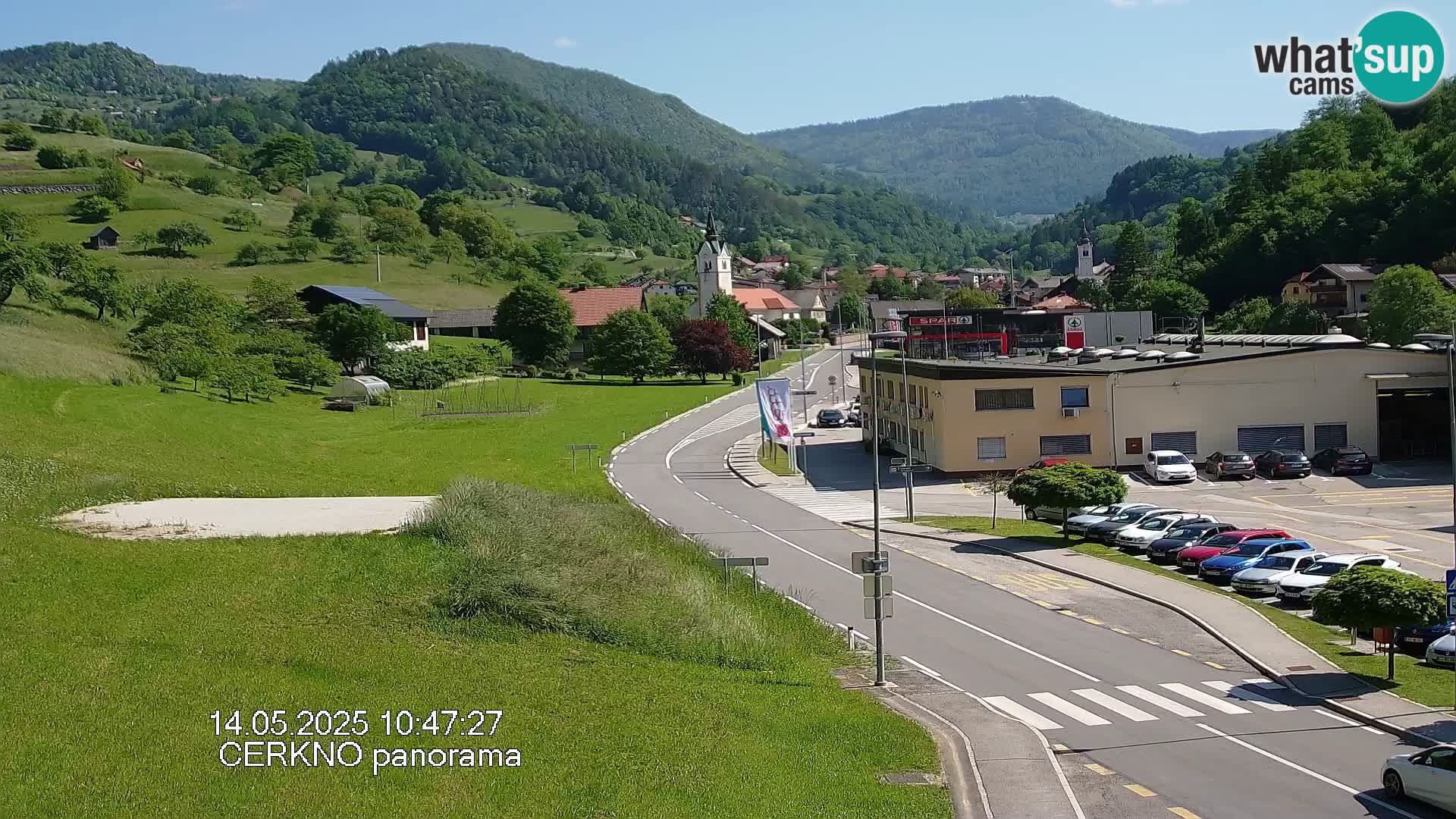 Cerkno entrada a la ciudad Webcam en vivo