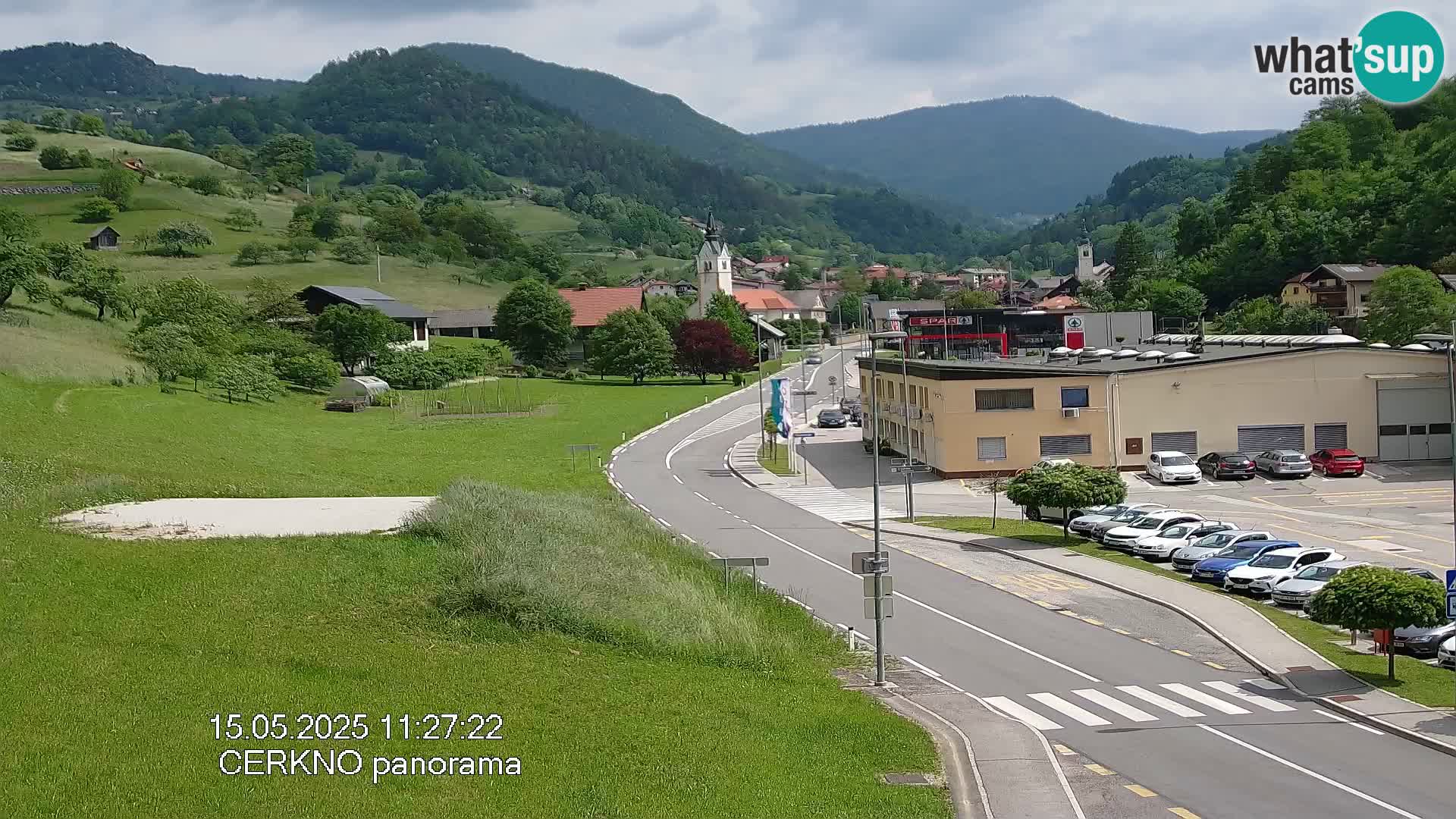 Cerkno city entrance Live Webcam