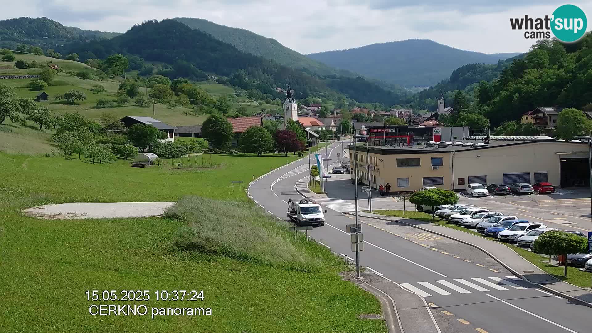 Cerkno city entrance Live Webcam