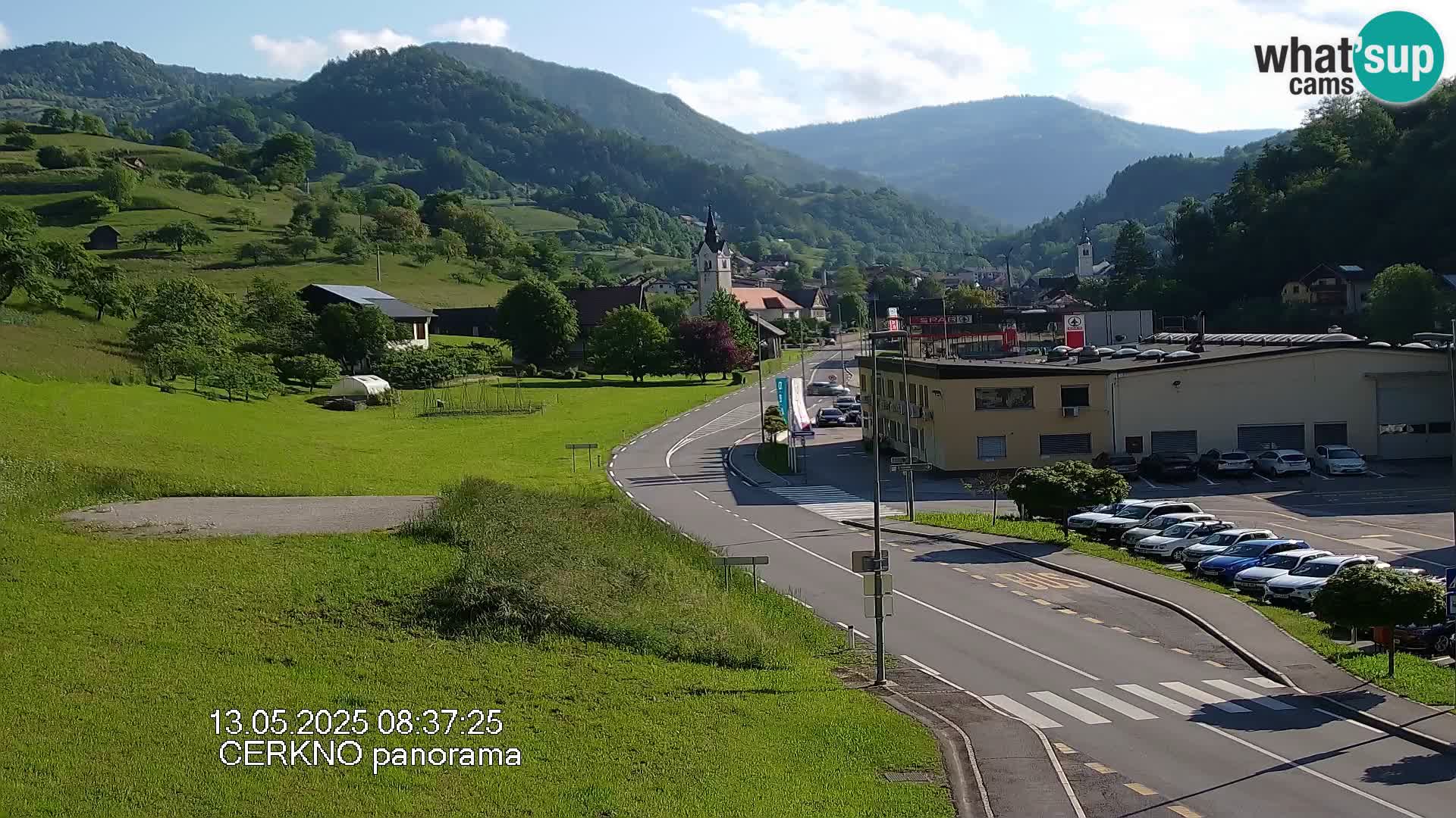 Cerkno city entrance Live Webcam