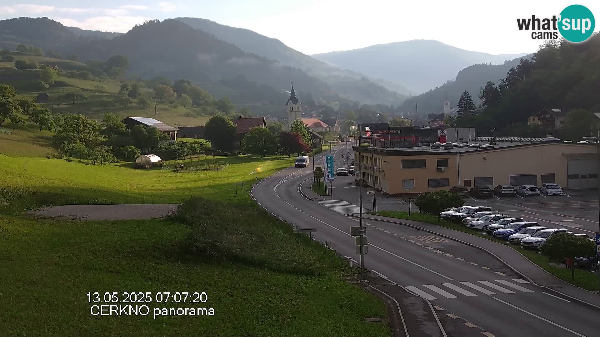 Cerkno entrada a la ciudad Webcam en vivo
