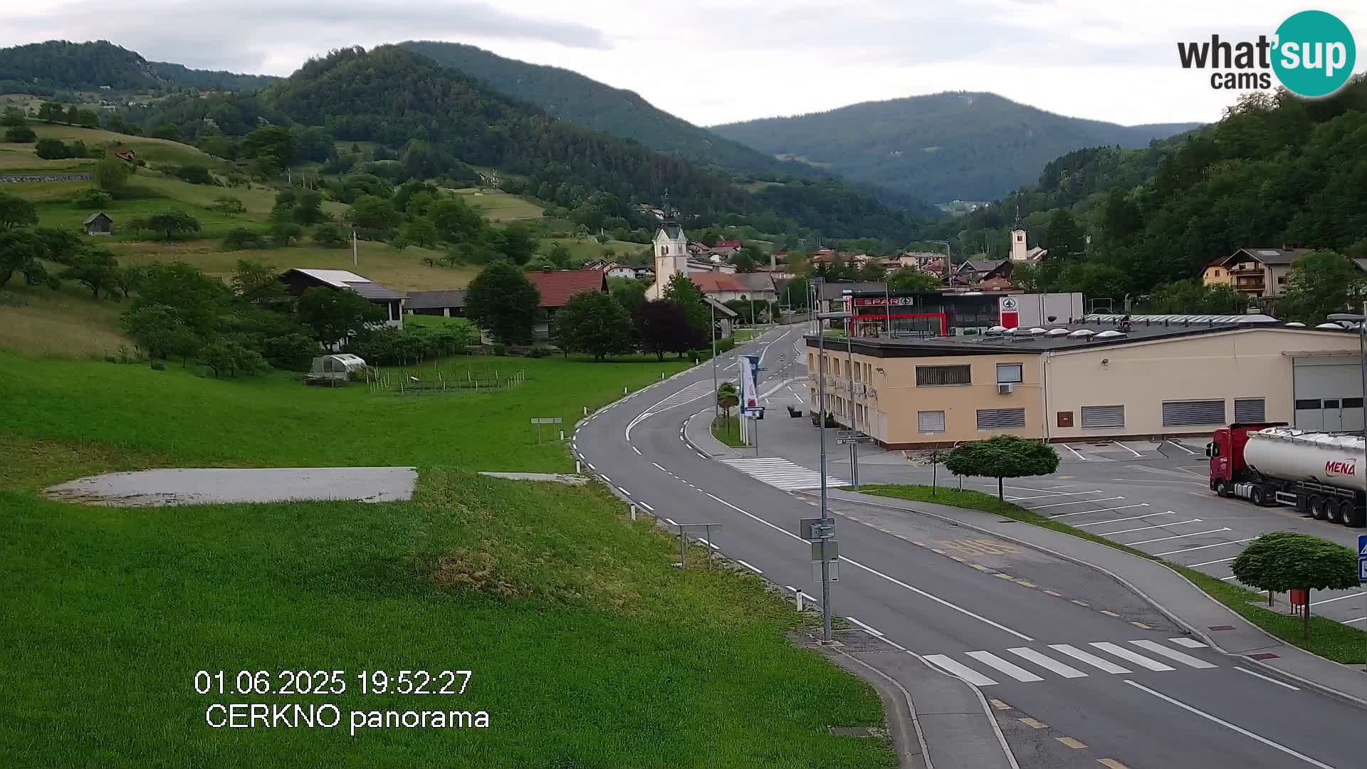 Cerkno city entrance Live Webcam
