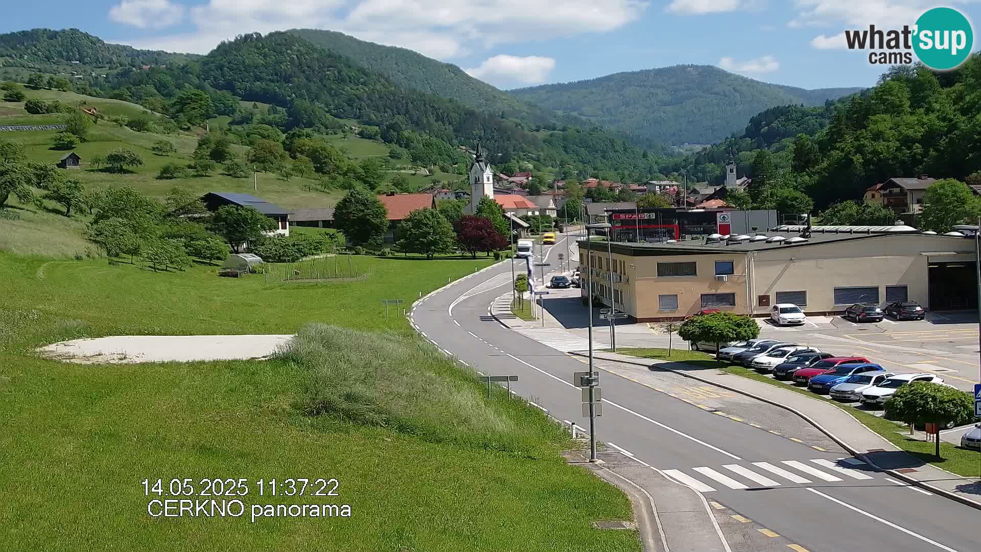 Cerkno entrada a la ciudad Webcam en vivo