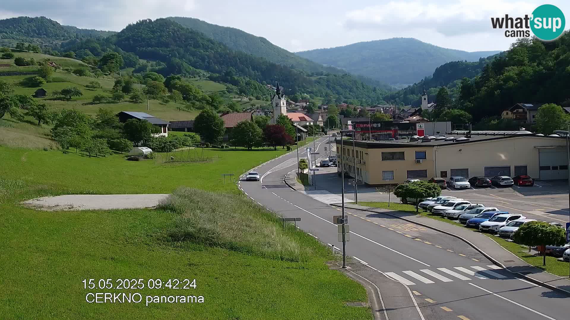 Cerkno entrada a la ciudad Webcam en vivo