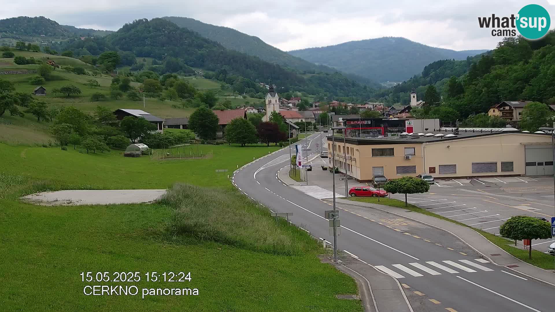 Cerkno city entrance Live Webcam