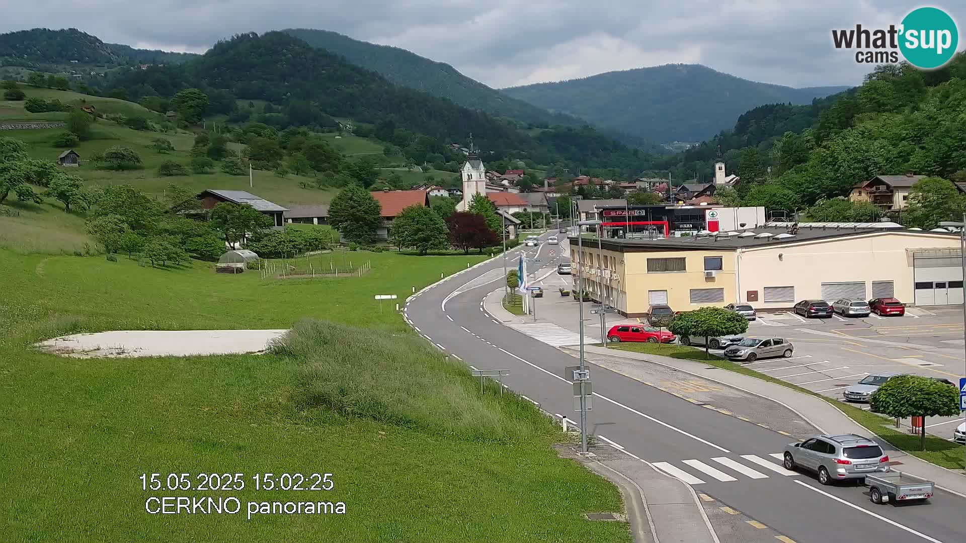 Cerkno city entrance Live Webcam