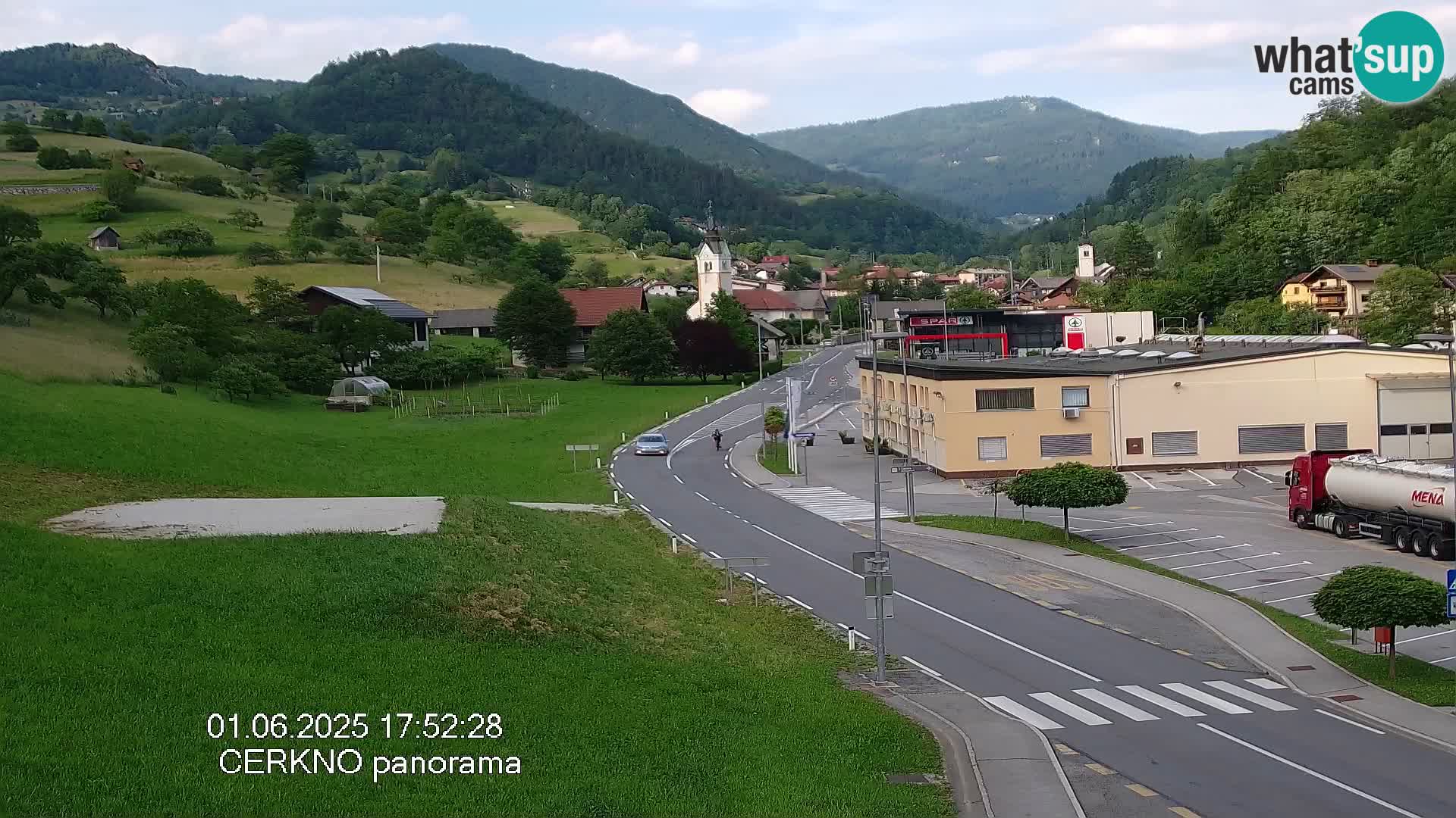 Cerkno city entrance Live Webcam