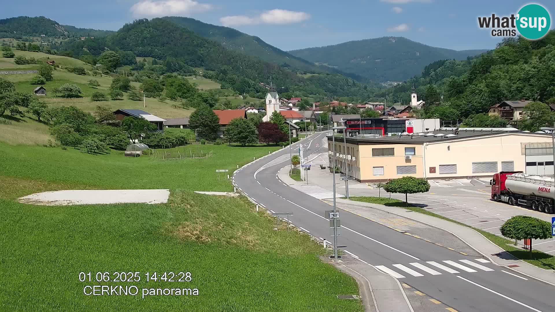 Cerkno city entrance Live Webcam