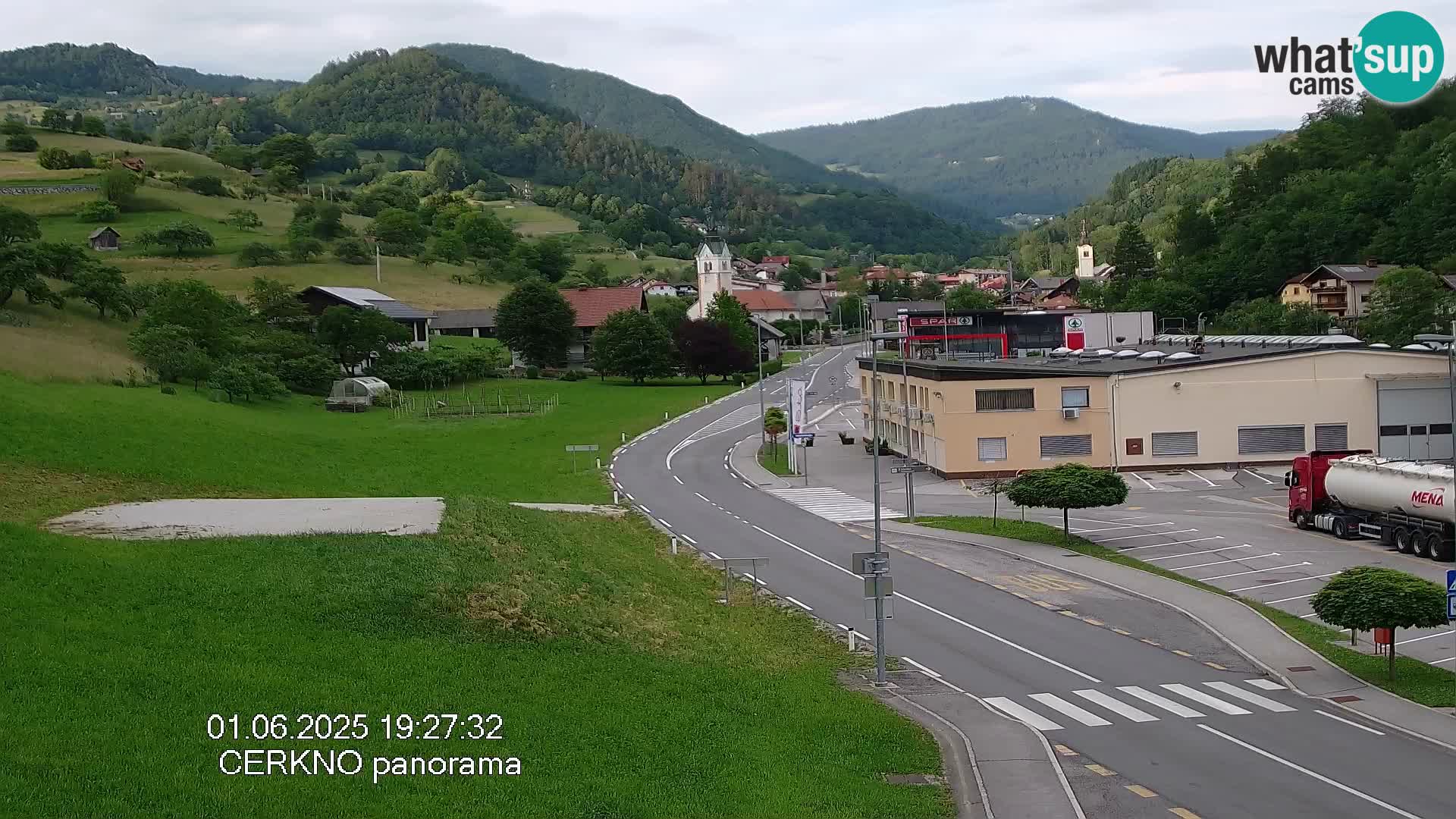 Cerkno city entrance Live Webcam