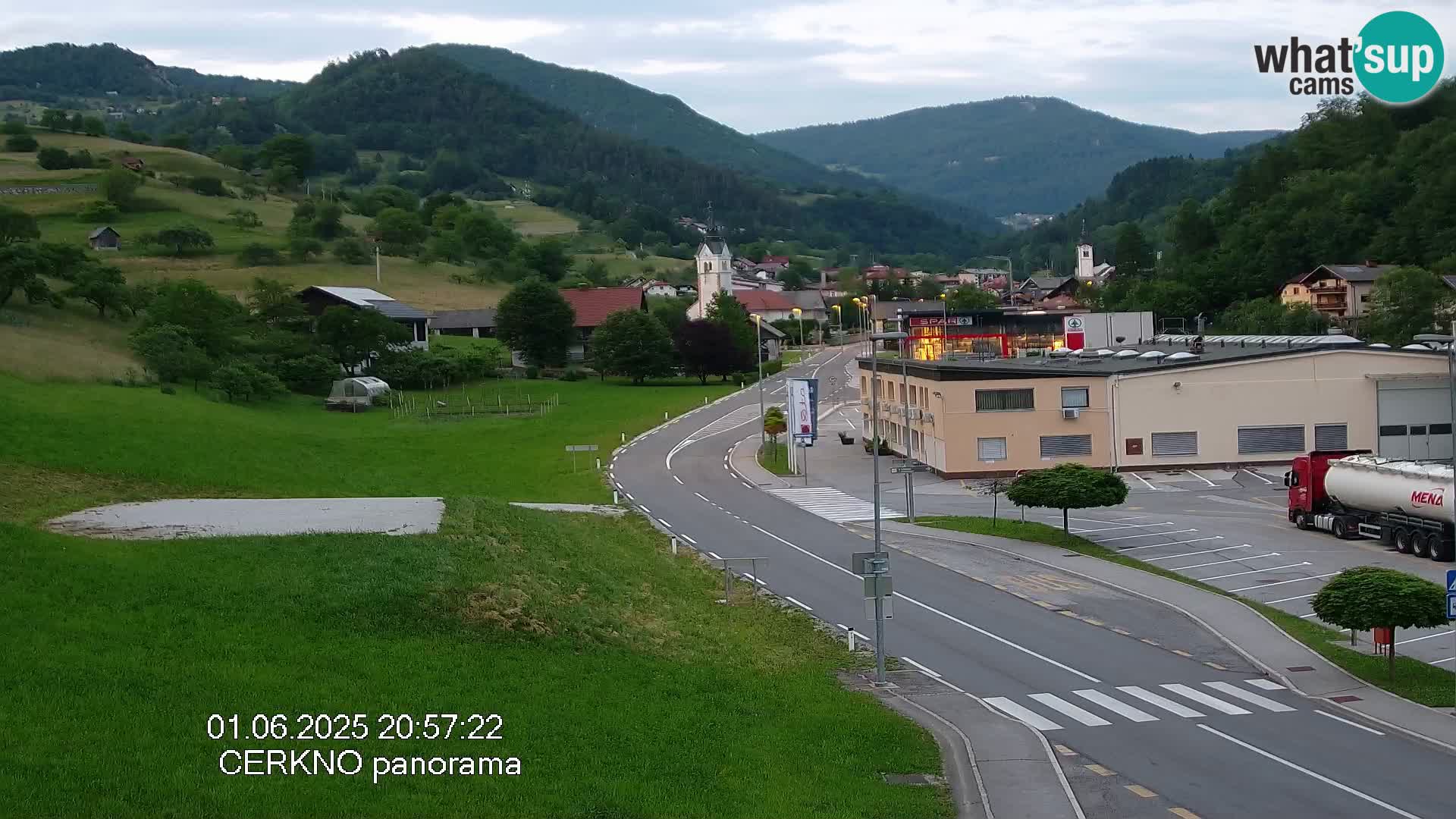 Cerkno city entrance Live Webcam