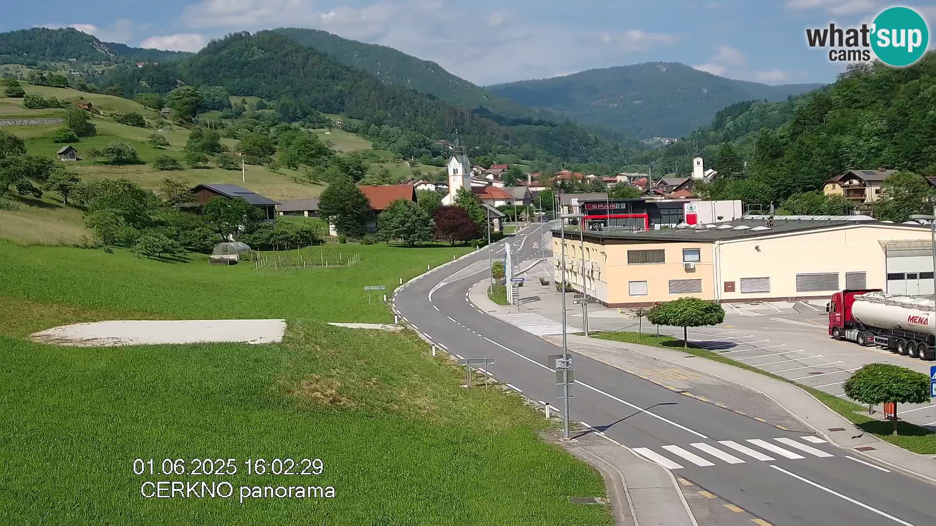 Cerkno city entrance Live Webcam