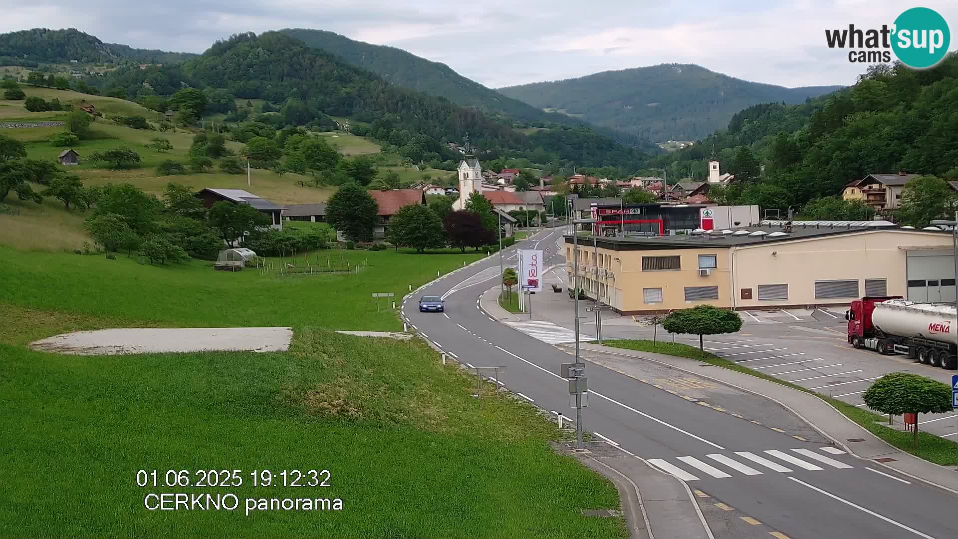 Cerkno city entrance Live Webcam