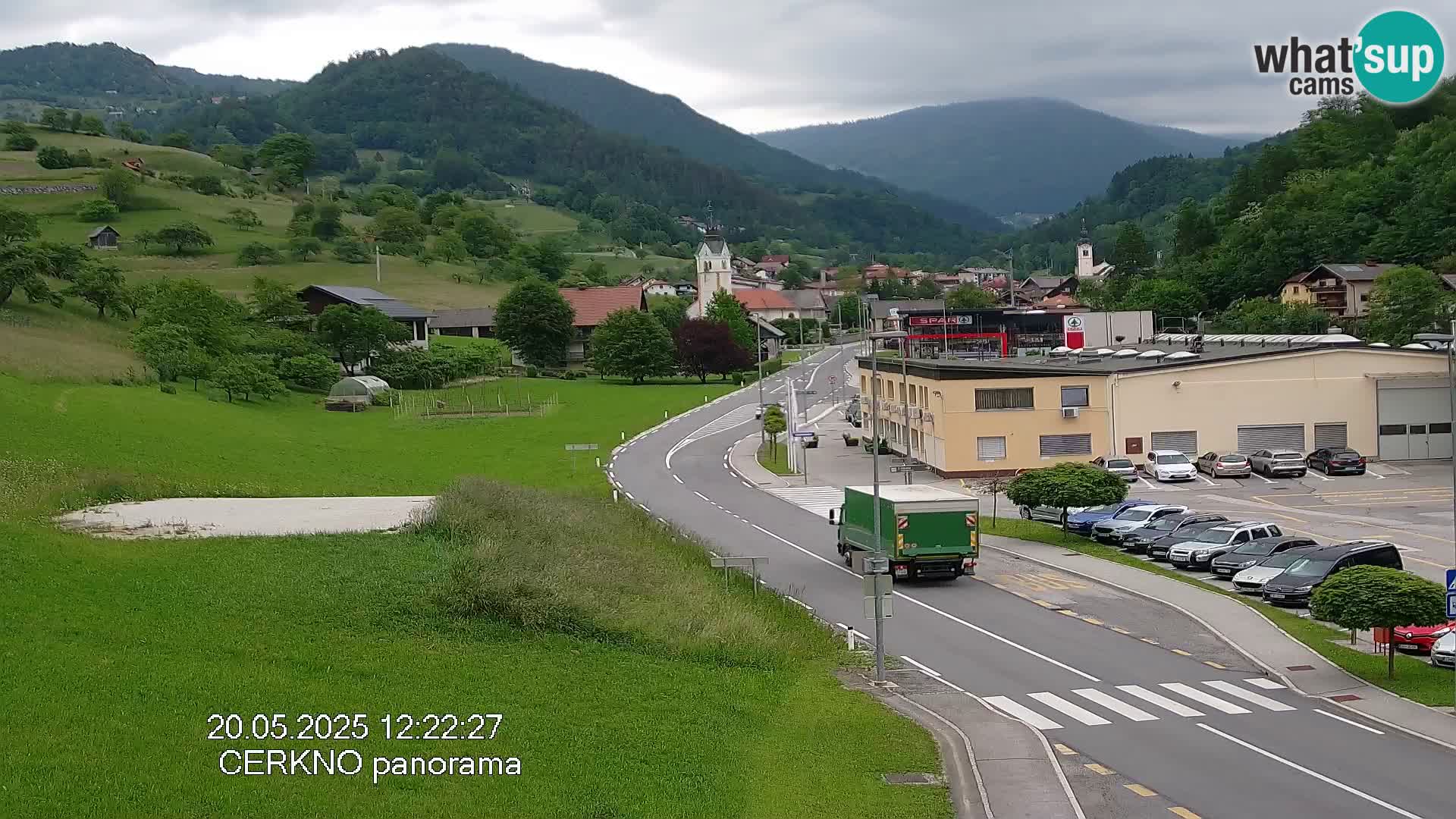 Cerkno city entrance Live Webcam