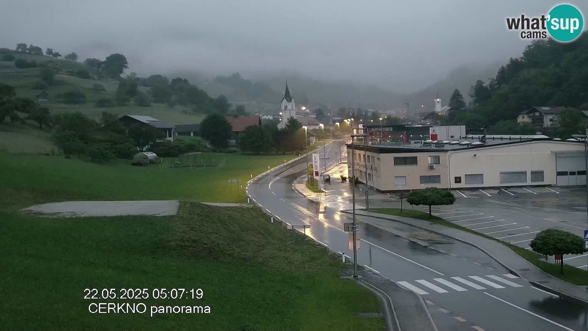 Cerkno city entrance Live Webcam