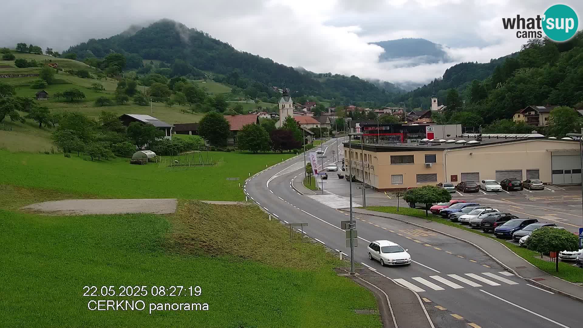 Cerkno entrada a la ciudad Webcam en vivo