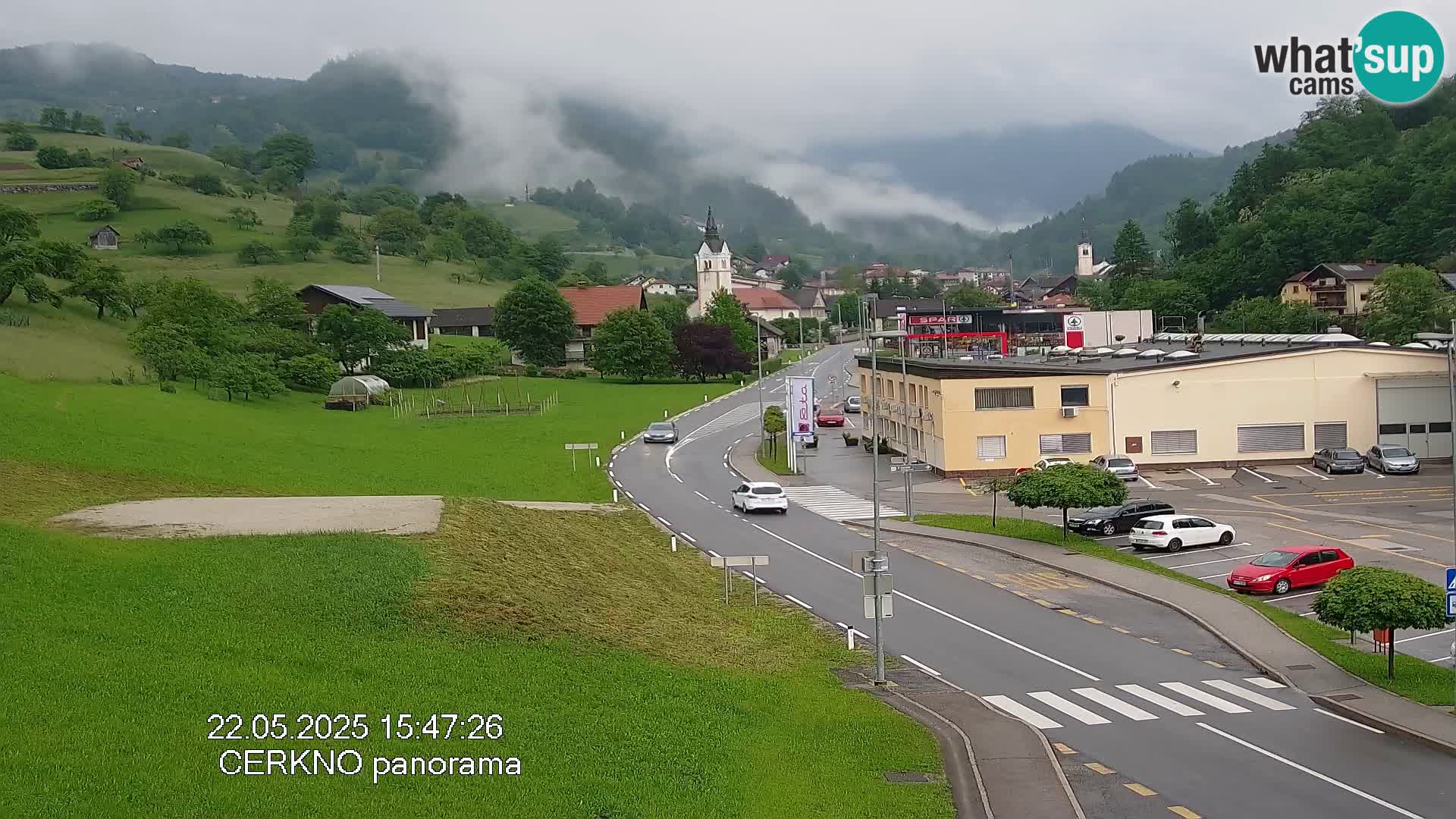 Cerkno entrada a la ciudad Webcam en vivo
