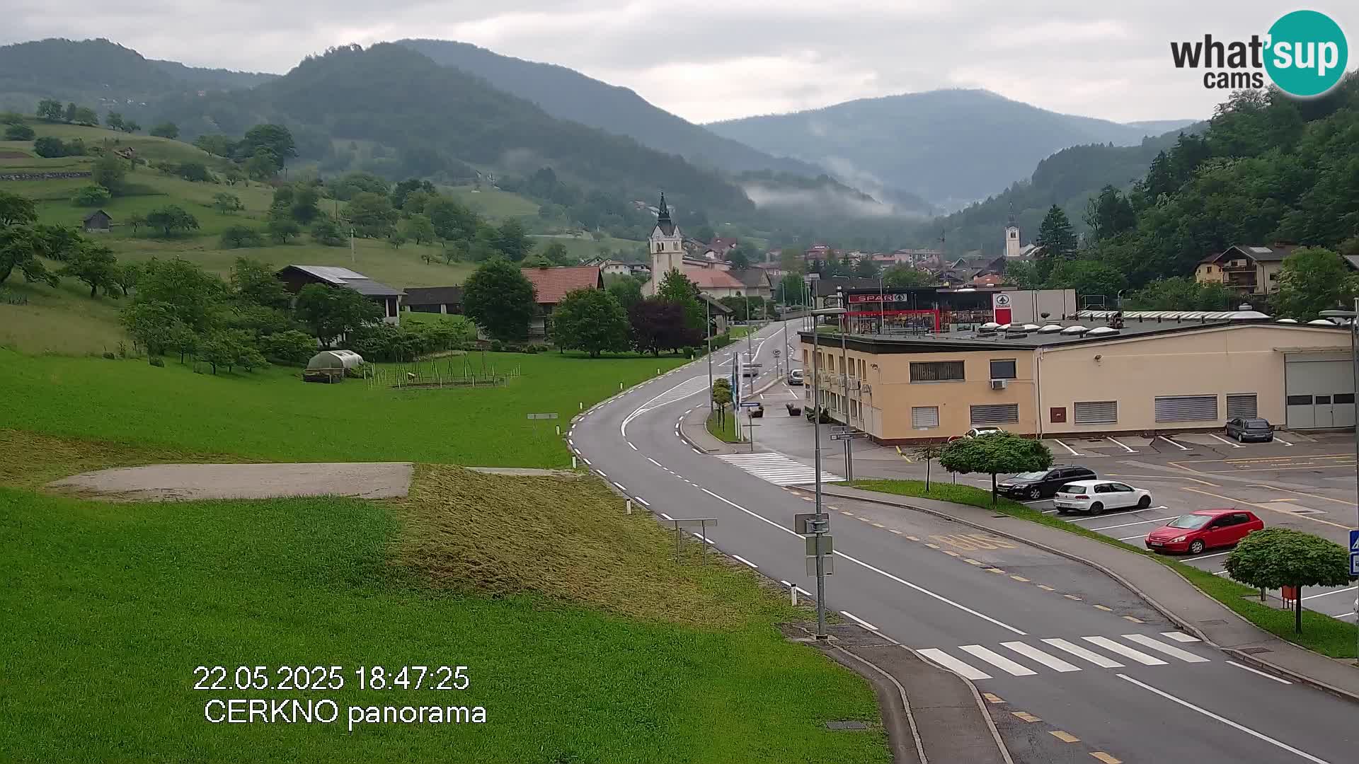 Cerkno entrada a la ciudad Webcam en vivo