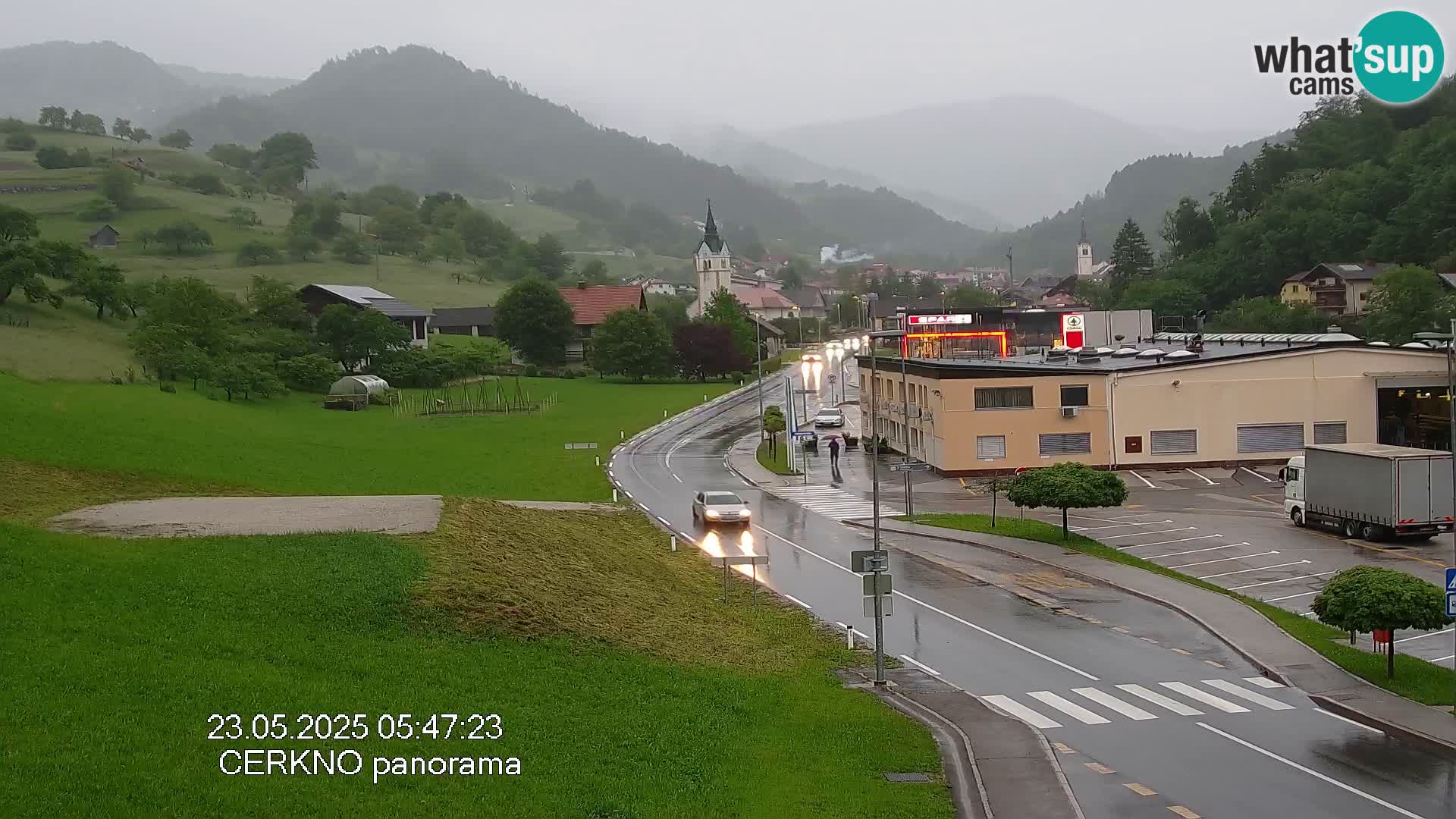 Cerkno city entrance Live Webcam