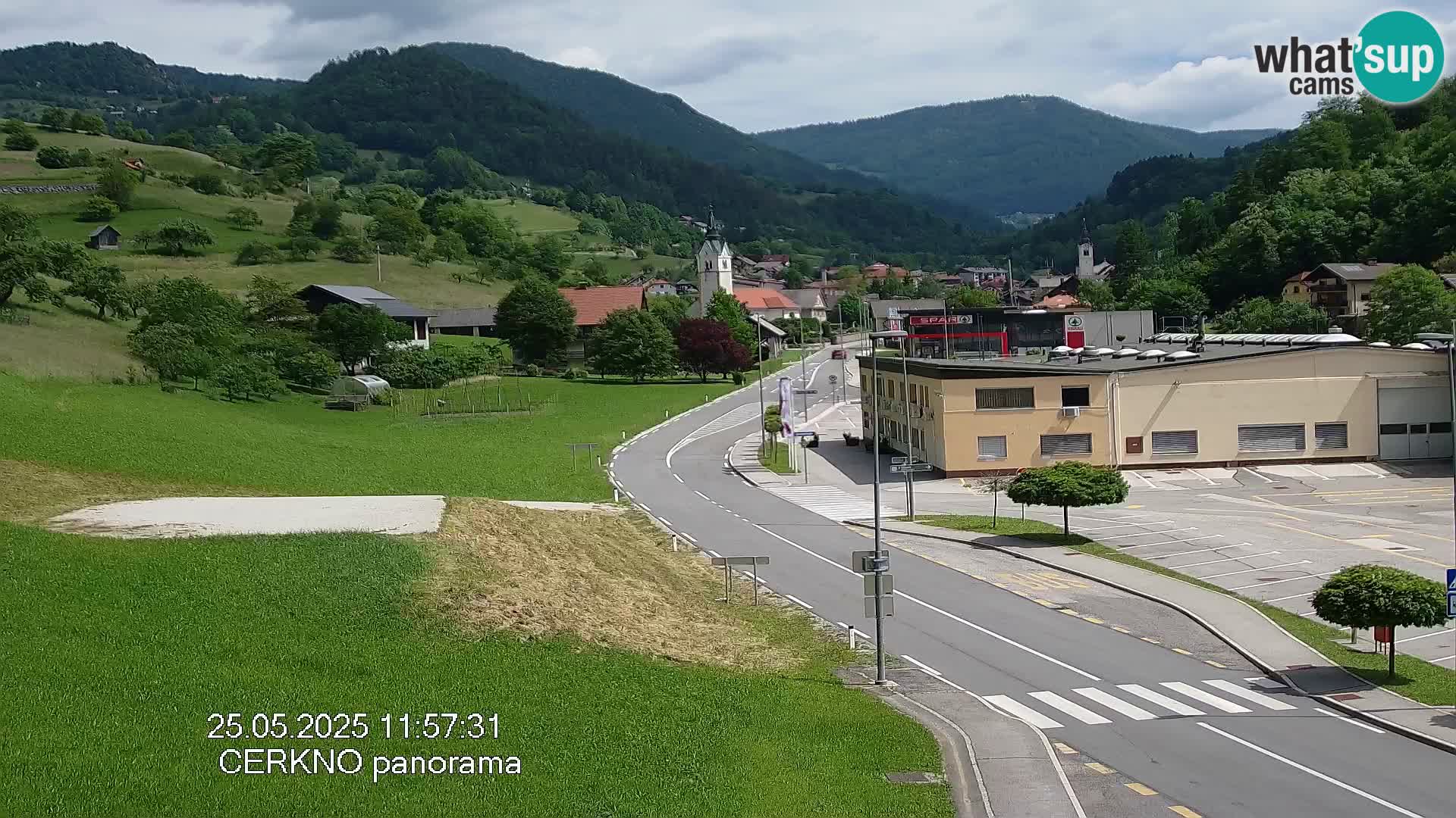 Cerkno entrada a la ciudad Webcam en vivo