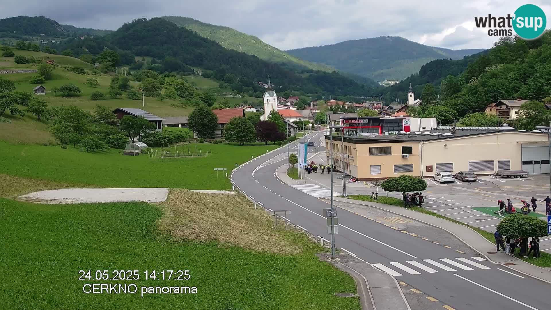 Cerkno city entrance Live Webcam