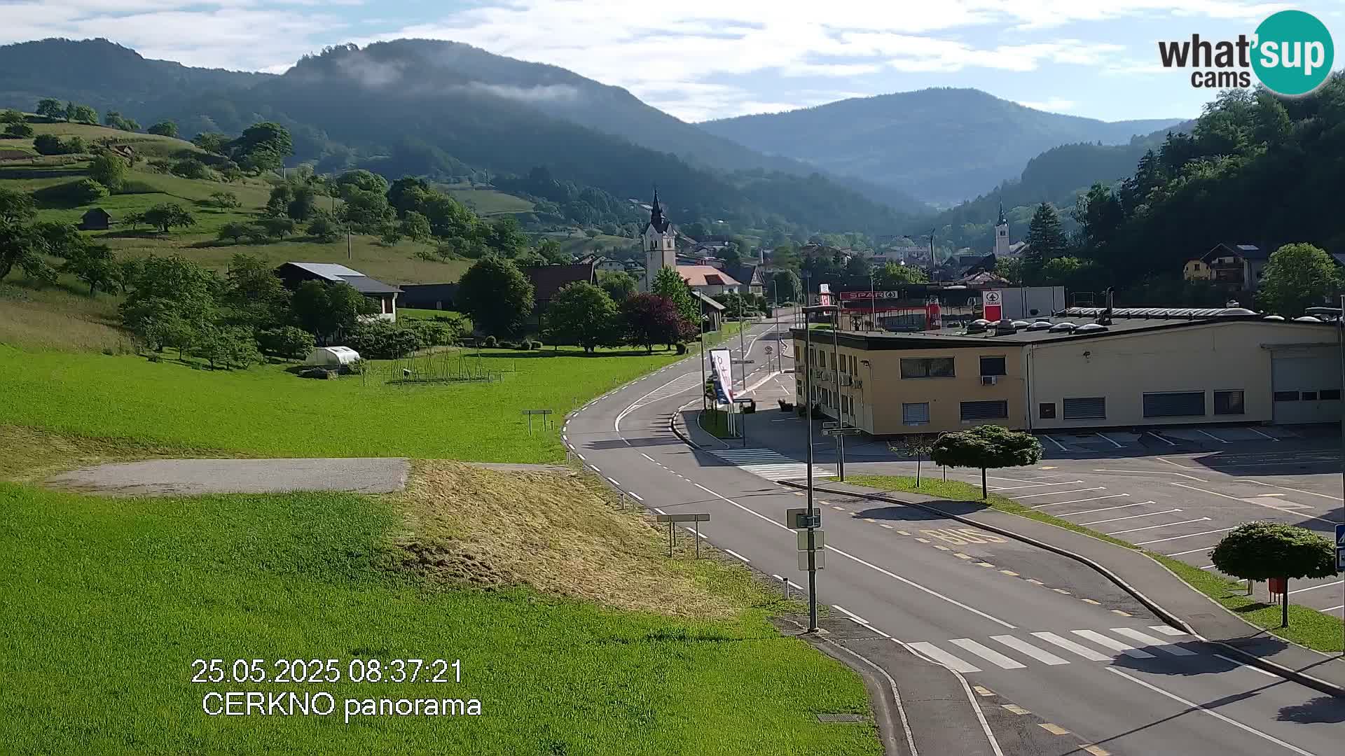 Cerkno entrada a la ciudad Webcam en vivo
