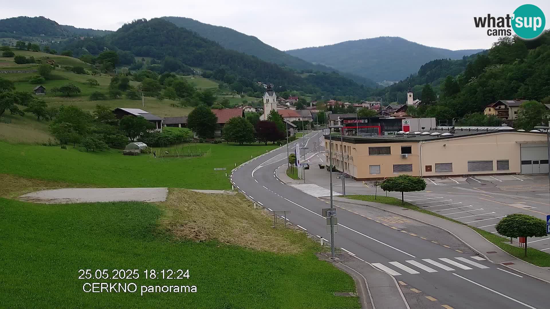 Cerkno entrada a la ciudad Webcam en vivo