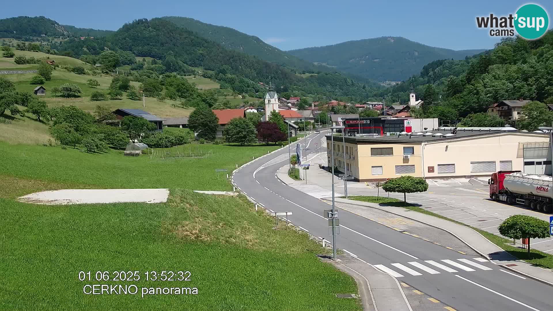Cerkno city entrance Live Webcam