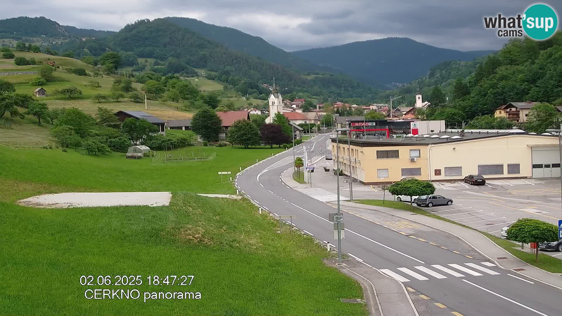 Webcam en direct – Entrée de la ville de Cerkno
