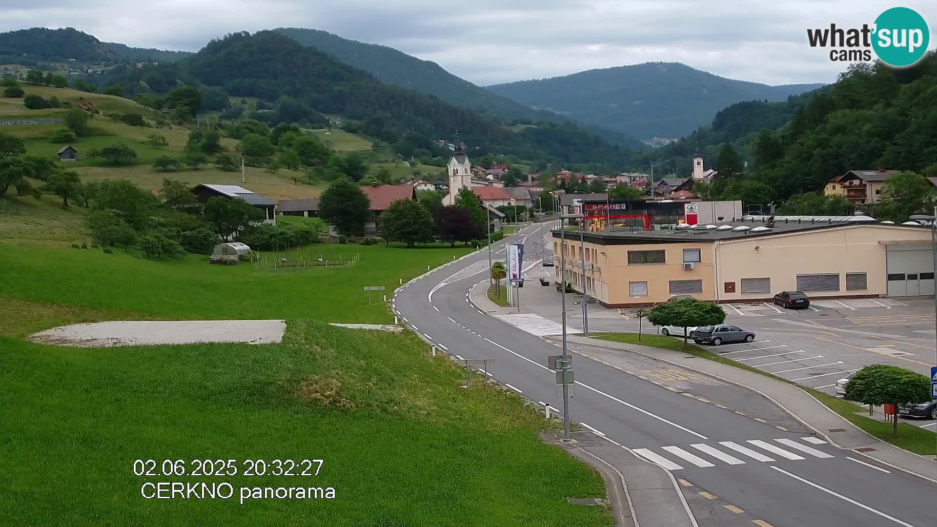 Cerkno city entrance Live Webcam