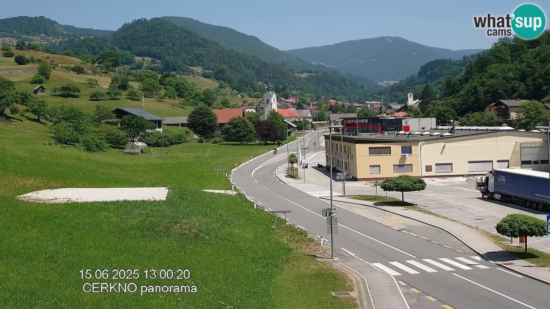 Cerkno city entrance Live Webcam
