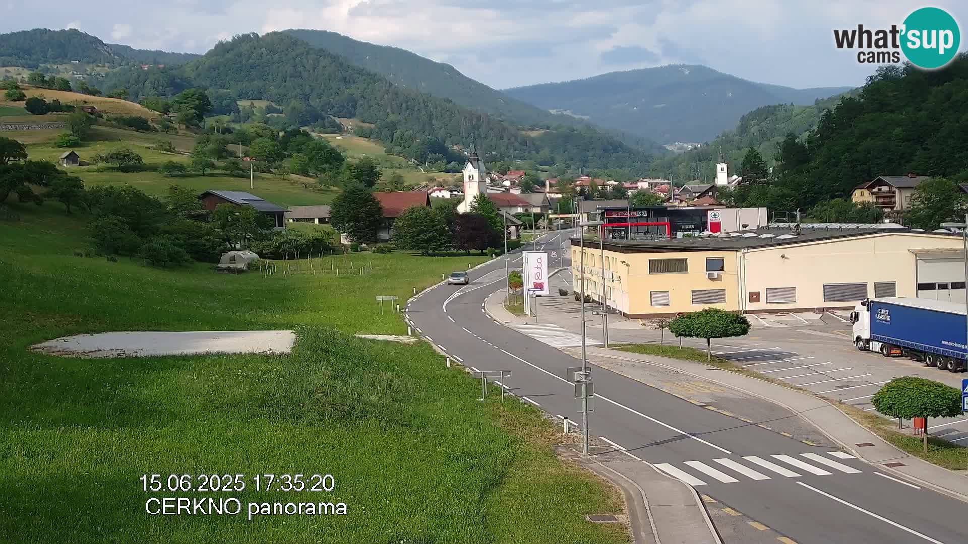 Cerkno city entrance Live Webcam
