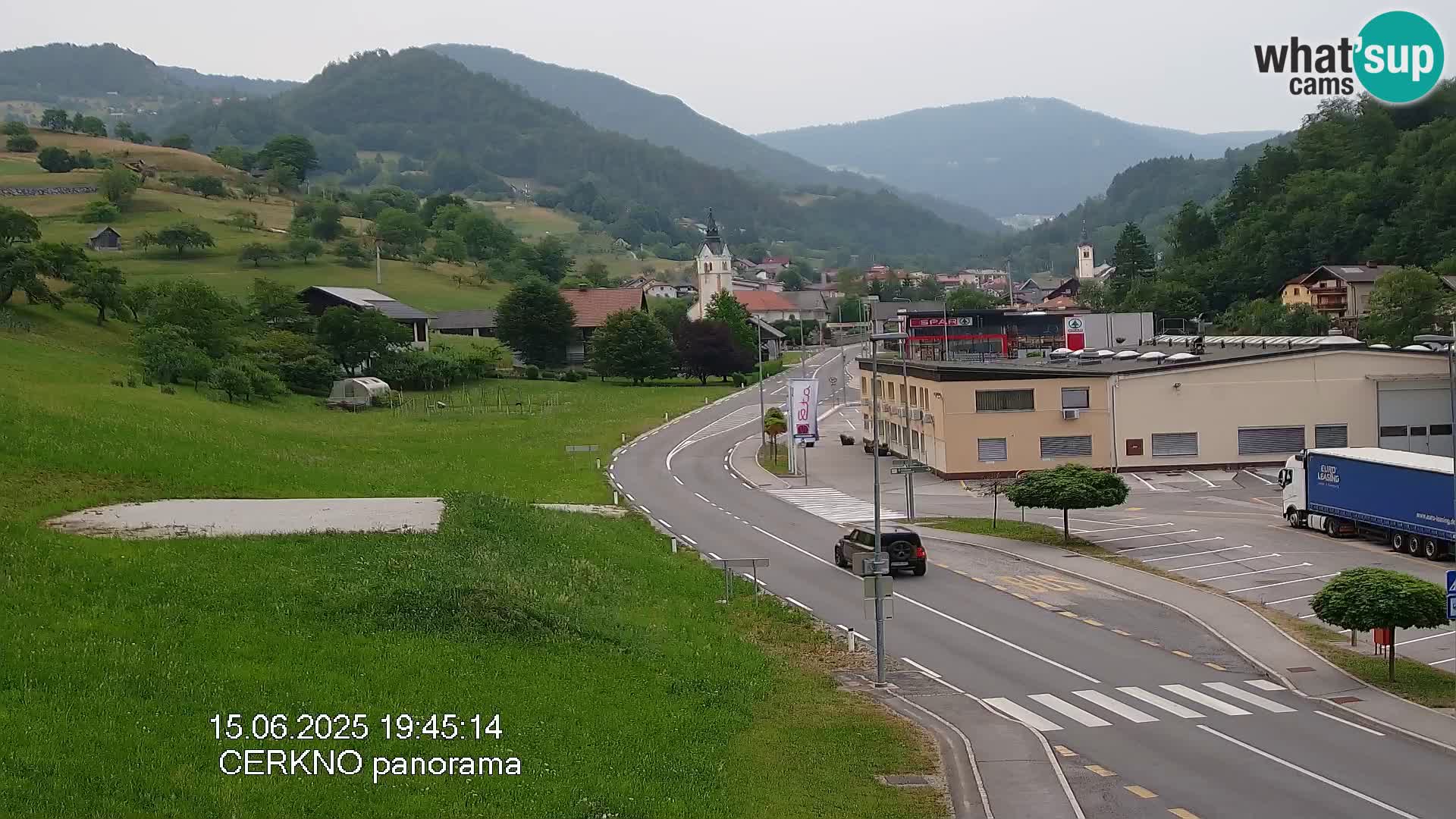 Cerkno city entrance Live Webcam