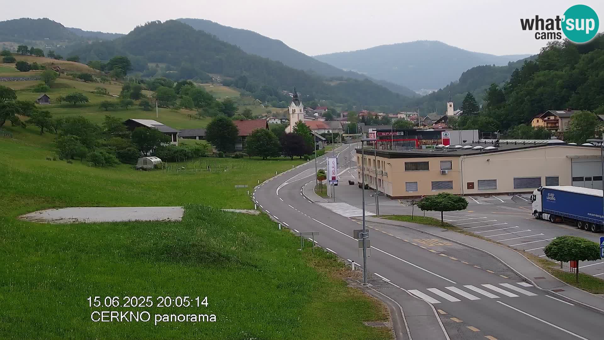 Cerkno city entrance Live Webcam
