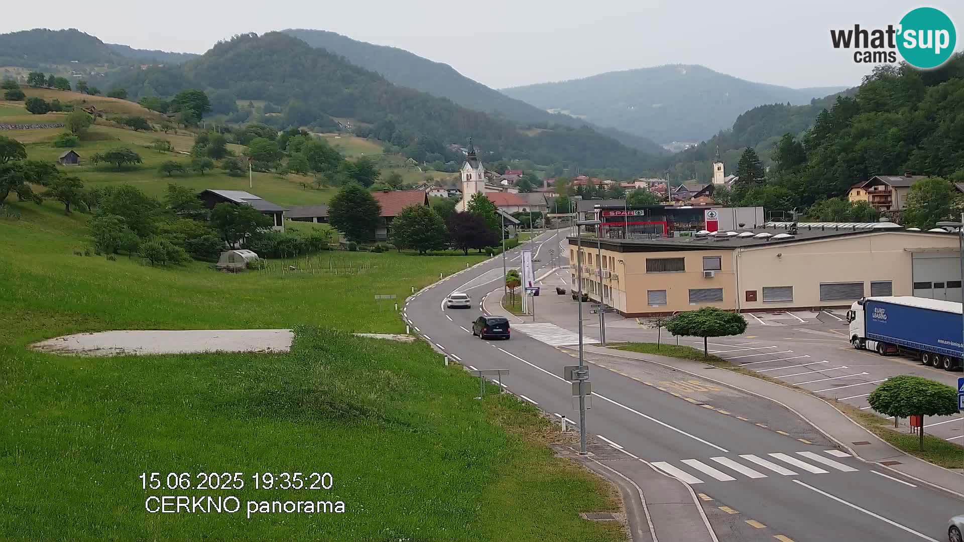 Cerkno city entrance Live Webcam