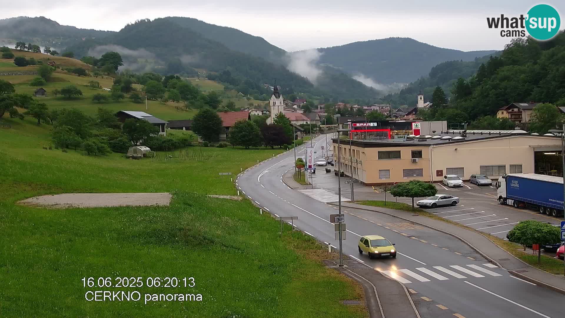 Cerkno city entrance Live Webcam