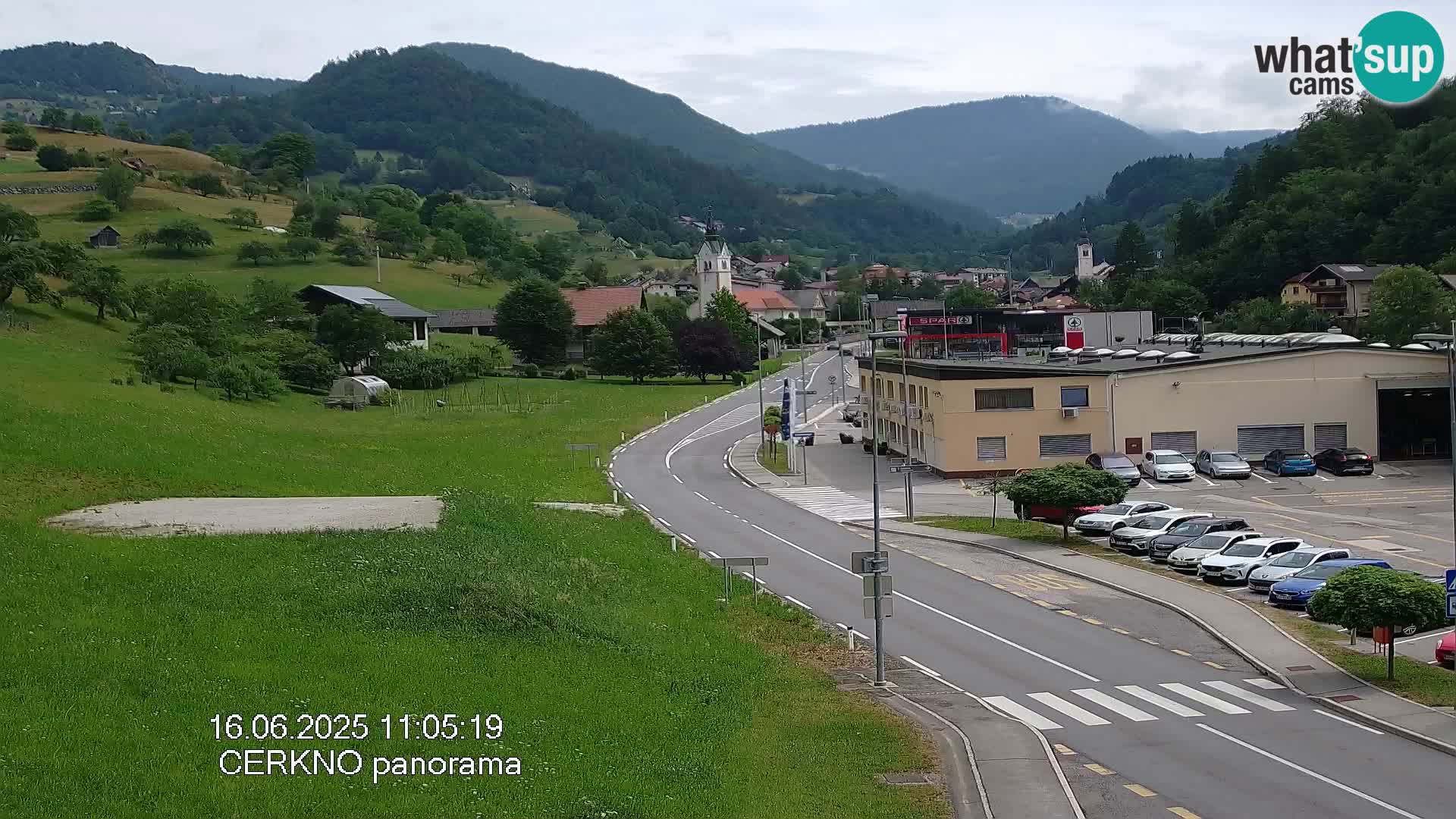 Cerkno city entrance Live Webcam