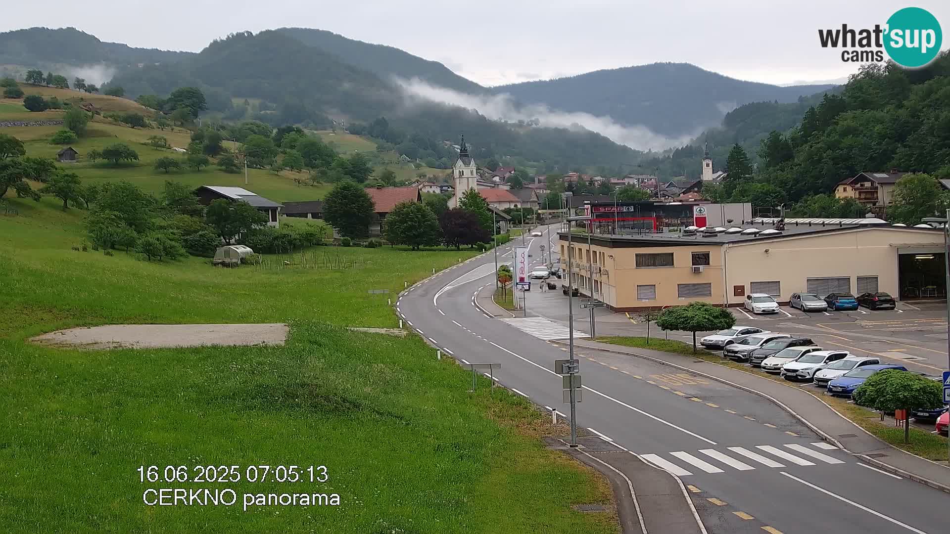 Cerkno entrada a la ciudad Webcam en vivo