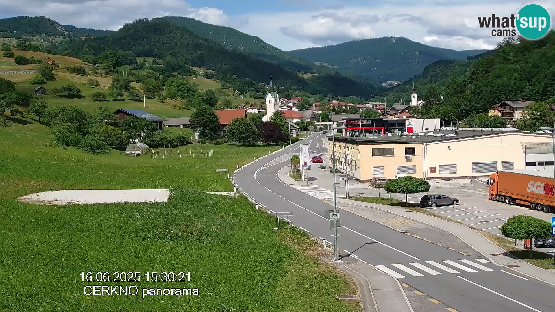 Cerkno entrada a la ciudad Webcam en vivo