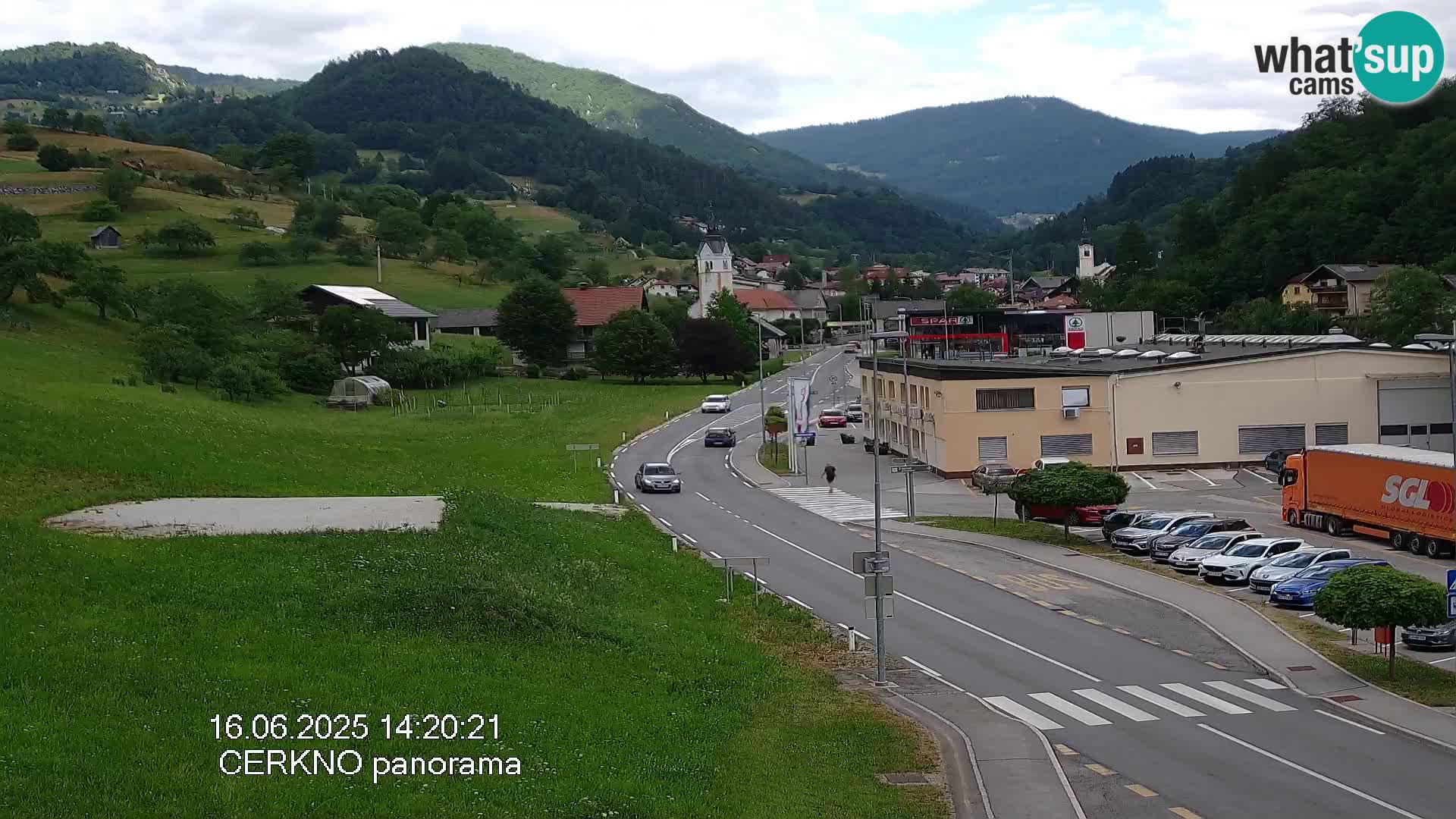 Cerkno entrada a la ciudad Webcam en vivo